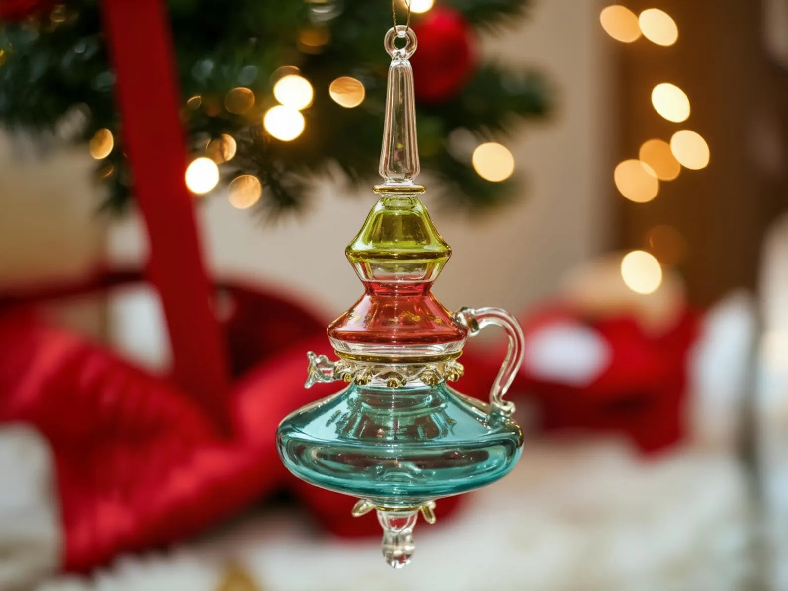 Handmade Blown Glass Christmas Ornament